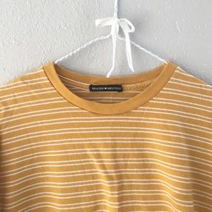 Brandy Melville Yellow Stripe Tee